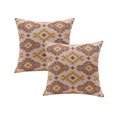 thumbnail image 1 of Harlow Hill 20" x 20" Yellow/Rust Geometric Cotton Adult Decorative Throw Pillow Cover, 1 of 8