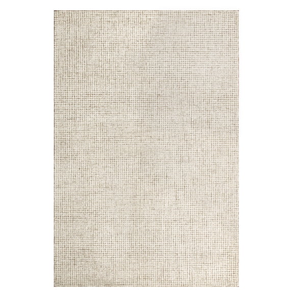 Harlow Hill Amelia 3' x 5' Beige/Ivory Checkered Wool Indoor Area Rug