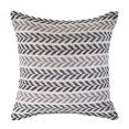 thumbnail image 1 of Harlow Hill Ariya Gray/Black Chevron Cotton Adult Decorative Throw Pillow Cover, 18" x 18", 1 of 6