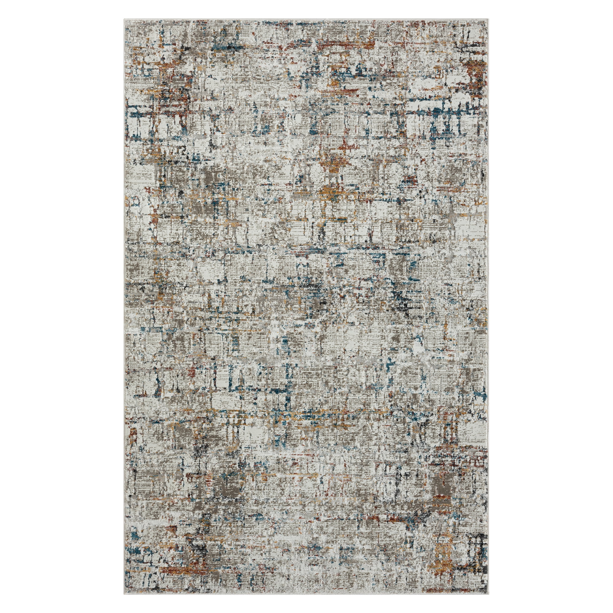 Harlow Hill Claire Gray/Multi Abstract Polyester Blend Indoor Area Rug9' x 12'6"