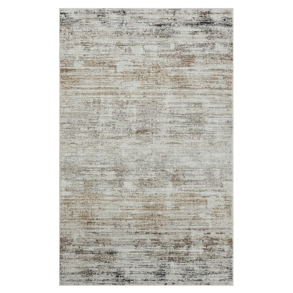 Harlow Hill Claire Gray/Multi Striped Polyester Blend Indoor Area Rug6' x 9'