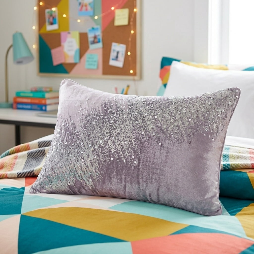 Harlow Hill Demi 16" x 24" Gray/Silver Geometric Polyester Adult Decorative Throw Pillow Cover