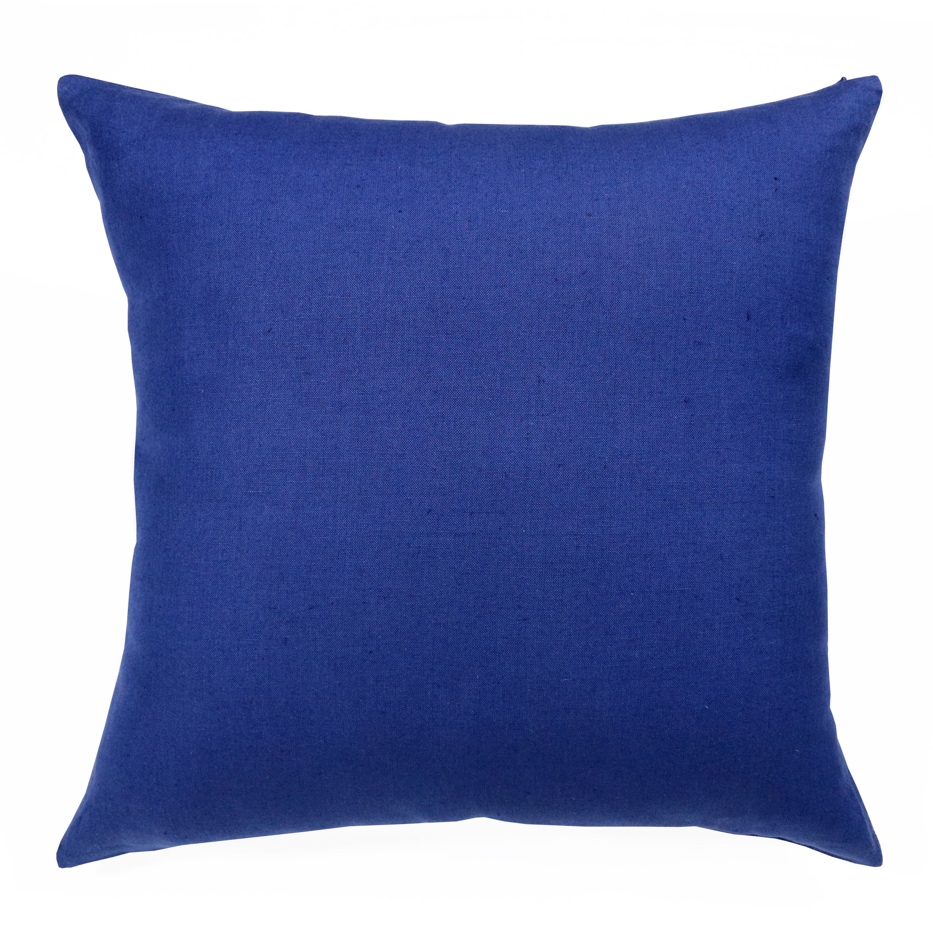 Harlow Hill Faye 20" x 20" Navy Solid Linen Adult Decorative Throw Pillow Cover