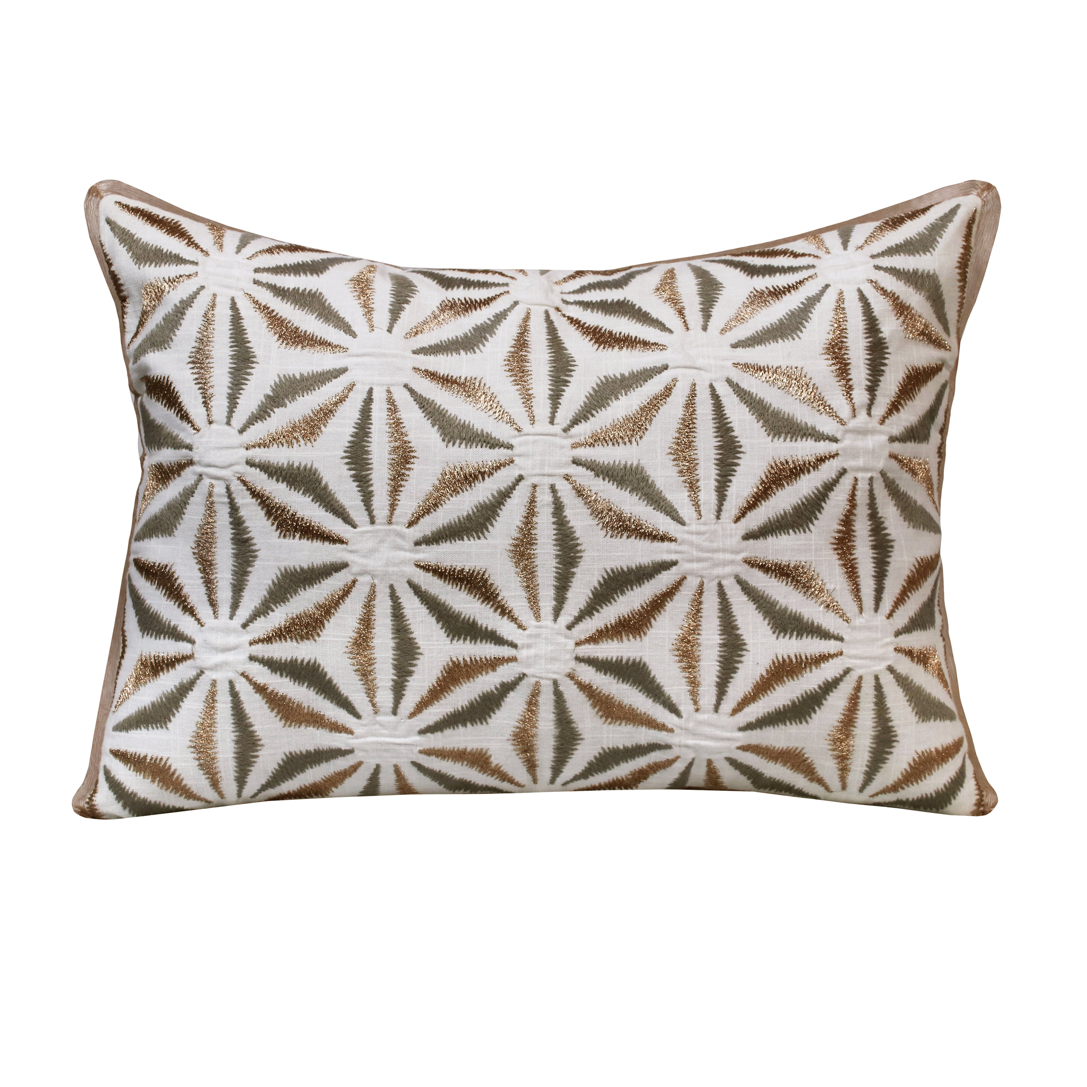 Harlow Hill Isla 14" x 20" Gray/Copper Geometric Cotton Adult Decorative Throw Pillow Cover