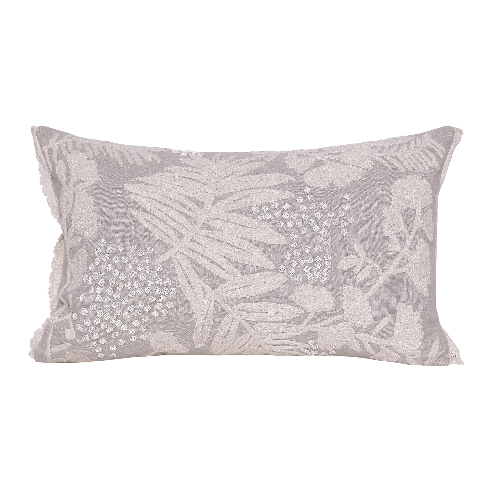 Harlow Hill Paul 16" x 24" Taupe/Beige Floral Linen Adult Decorative Throw Pillow Cover