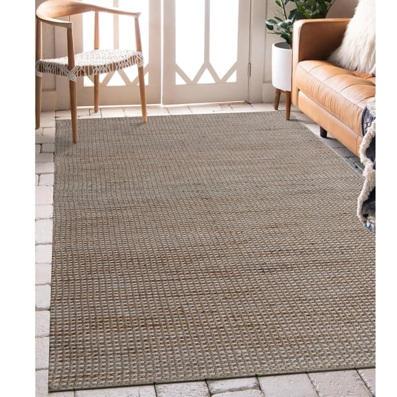 Harlow Hill Shiela 2' x 3' Beige/Natural Striped Wool and Jute Blend Indoor Area Rug