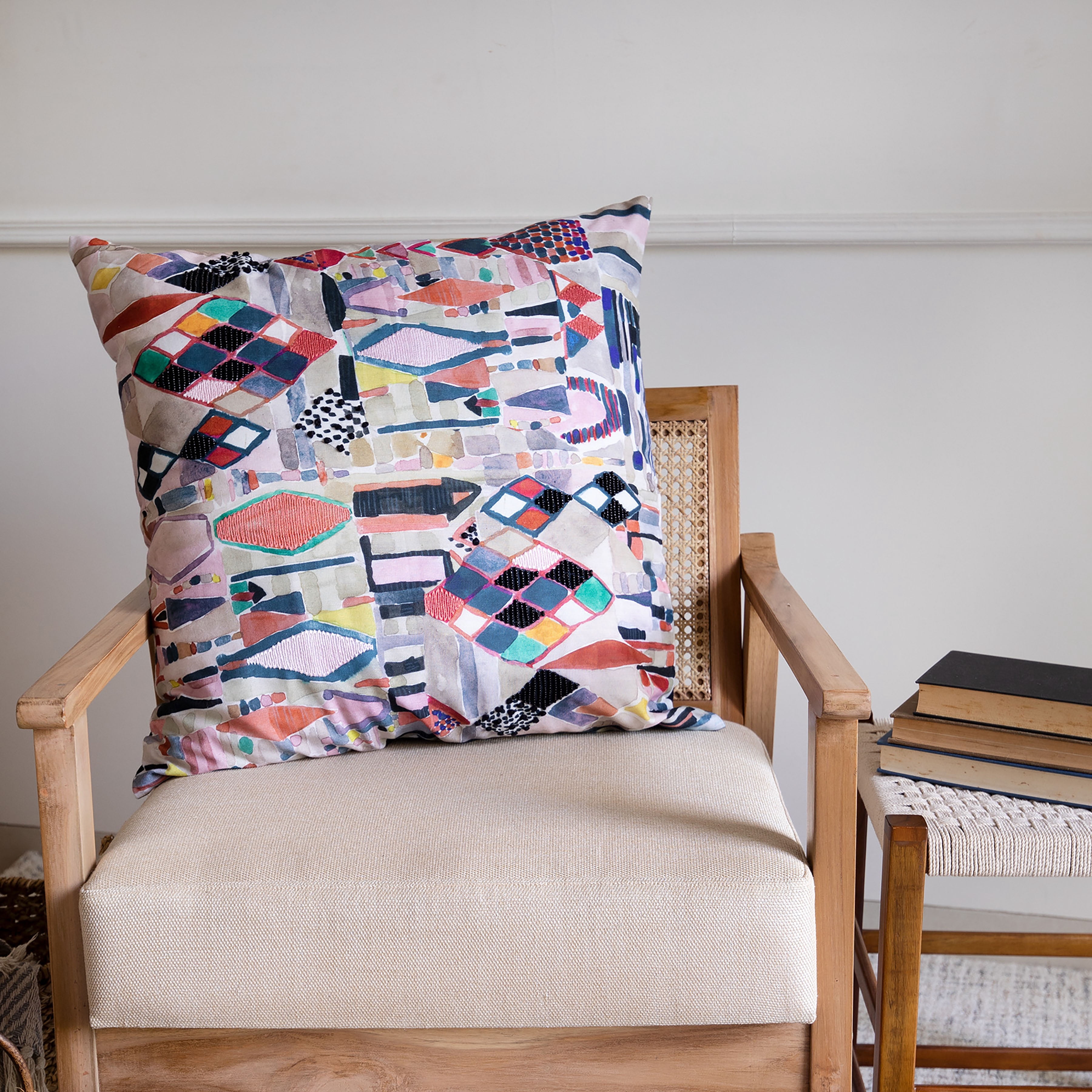 Harlow Hill Stacy Garcia 20" x 20" Mutlicolored Abstract Performance Adult Decorative Throw Pillow Cover