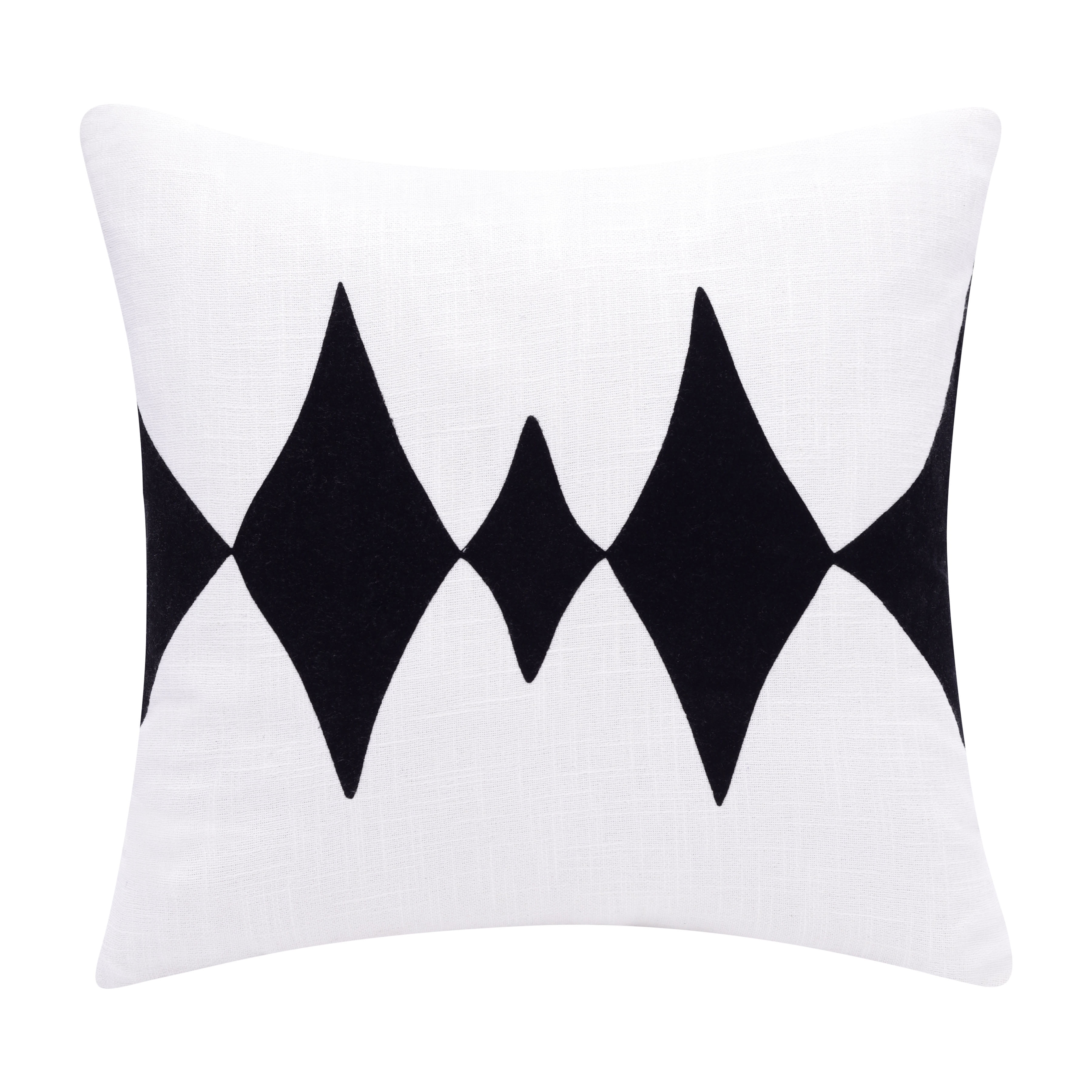 Harlow Hill Stacy Garcia 20" x 20" Onyx/White Diamond Cotton Blend Adult Decorative Throw Pillow Cover