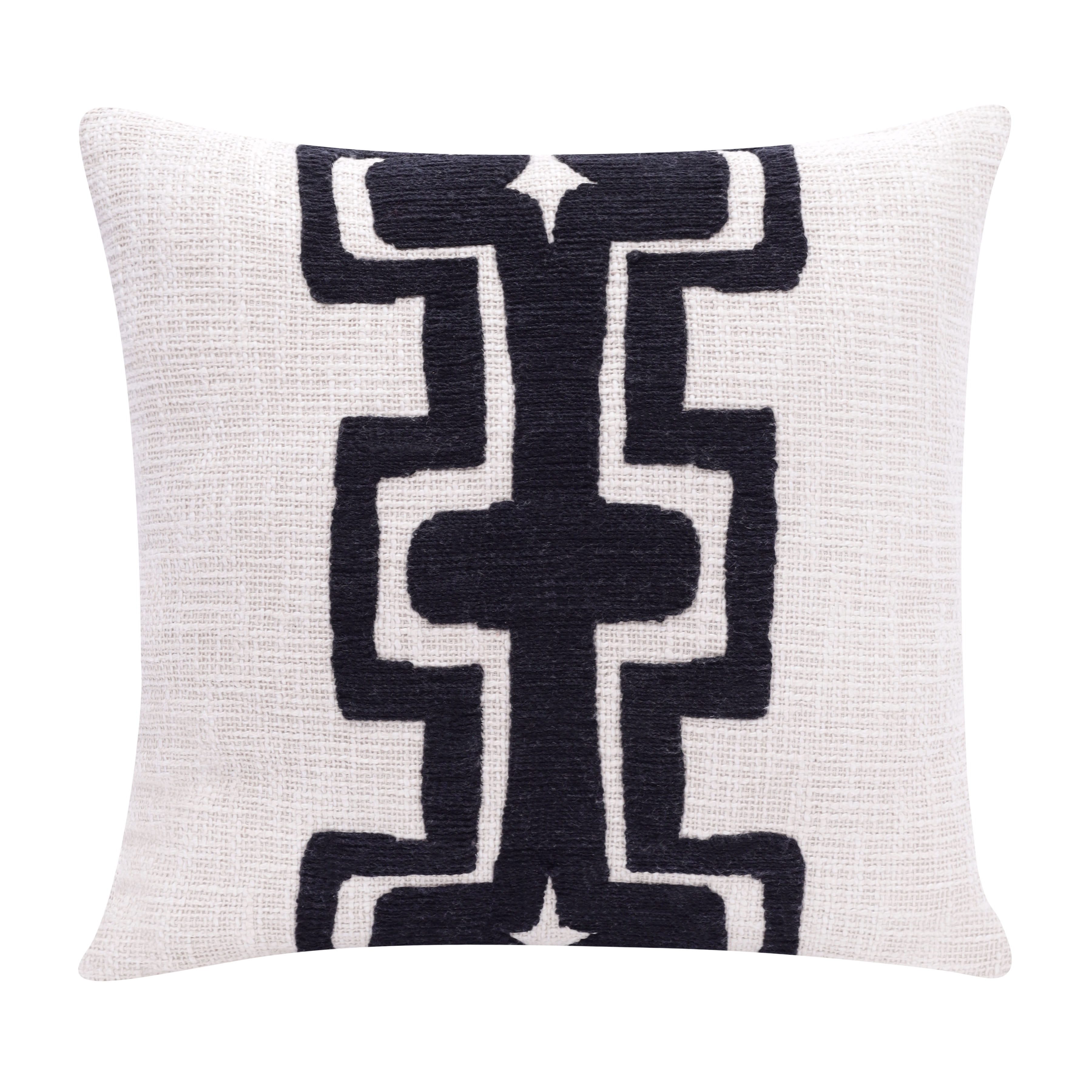 Harlow Hill Stacy Garcia 20" x 20" Onyx/ivory Geometric Cotton Blend Adult Decorative Throw Pillow Cover