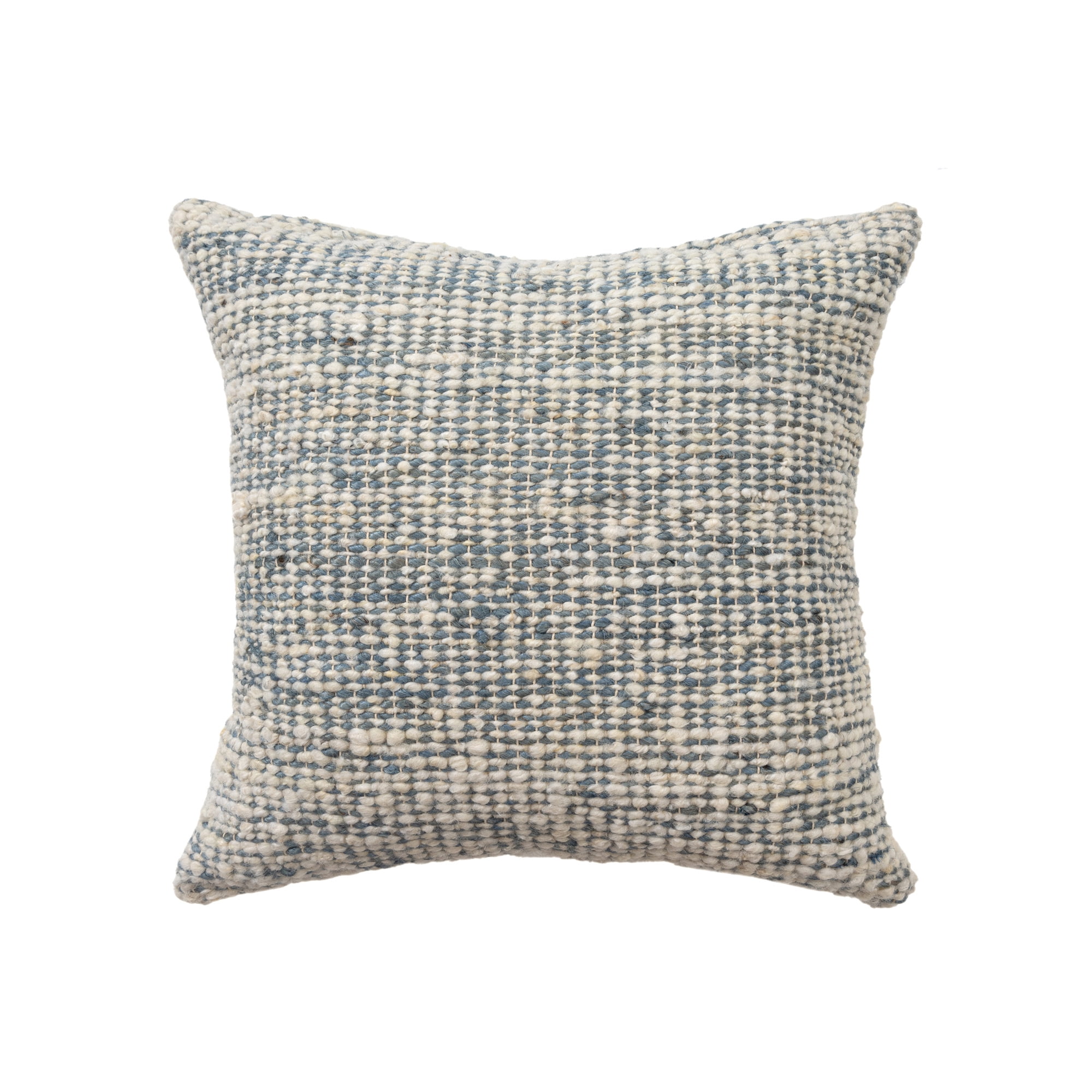 Harlow Hill Tulsa 22" x 22" Ivory/Blue Striped Wool Blend Adult Decorative Throw Pillow Cover