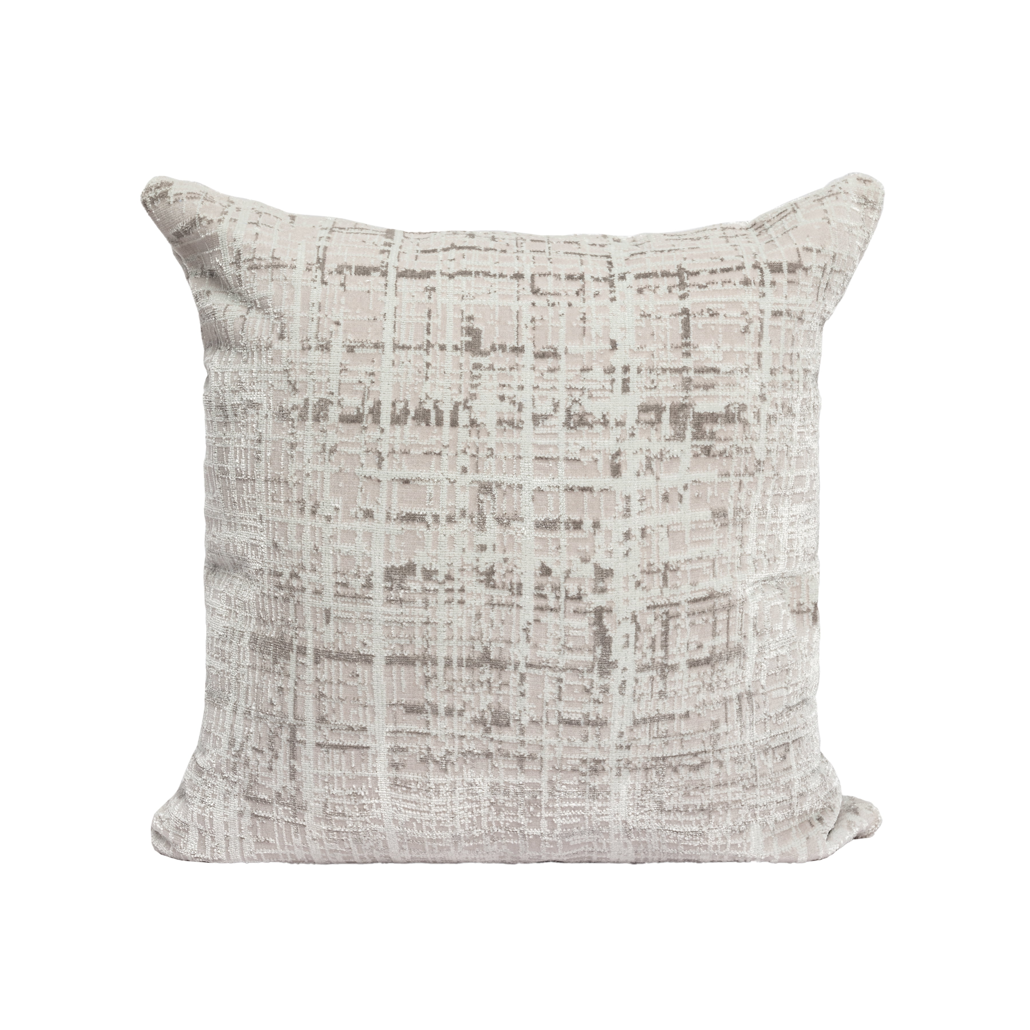 Harlow Hill Verona 20" x 20" Gray/Beige Abstract Performance Blend Adult Decorative Throw Pillow Cover
