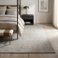 thumbnail image 1 of Harlow Hill Villa 4' x 6'6" Silver/Cream Abstract Performance Indoor Area Rug, 1 of 7