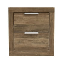 Galano Harlowin 2 Drawer Nightstand - Knotty Oak