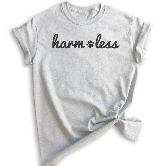 Harm Less T-shirt, Unisex Women's Men's Shirt, Vegan Shirt, Animal Rights Shirt, Heather Ash, Large