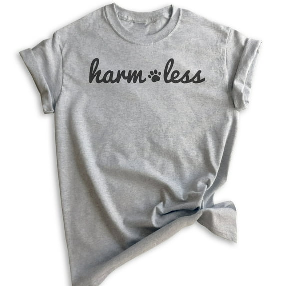 Harm Less T-shirt, Unisex Women's Men's Shirt, Vegan Shirt, Animal Rights Shirt, Heather Gray, Small