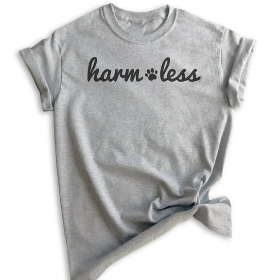 Harm Less T-shirt, Unisex Women's Men's Shirt, Vegan Shirt, Animal Rights Shirt, Heather Gray, Small
