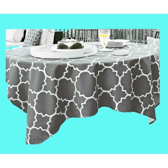 Harman Homes Panama Fabric Zip Gray Umbrella Tablecloth (60 x 90 Rectangle Umbrella, Grey)