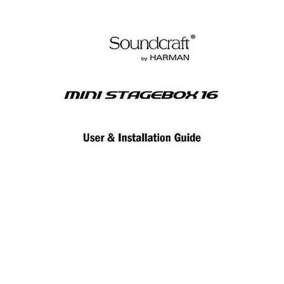 Instruction Manual ONLY for Harman Kardon 20760 Mini Stagebox 16 Owners Manual REPRINT