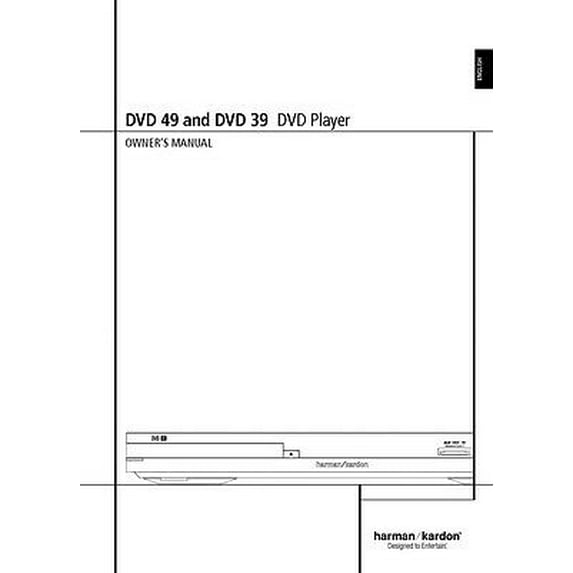 Instruction Manual ONLY for Harman Kardon DVD39 DVD Player Owners Instruction Manual REPRINT