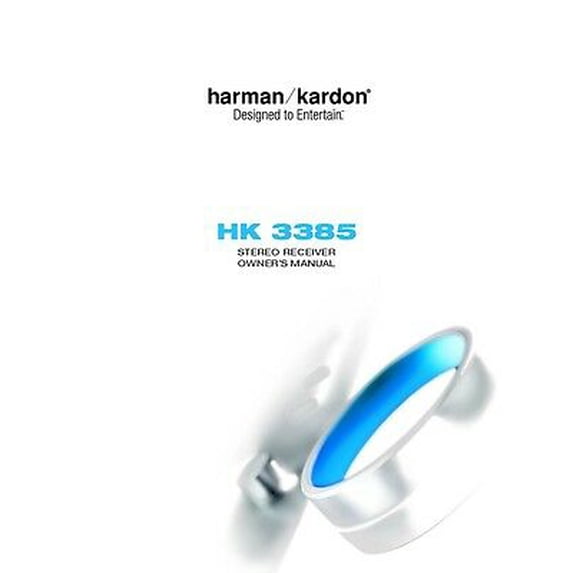 Instruction Manual ONLY for Harman Kardon HK3385 Receiver Owners Manual REPRINT