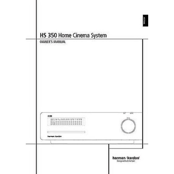 Instruction Manual ONLY for Harman Kardon HS350 Receiver Owners Manual REPRINT
