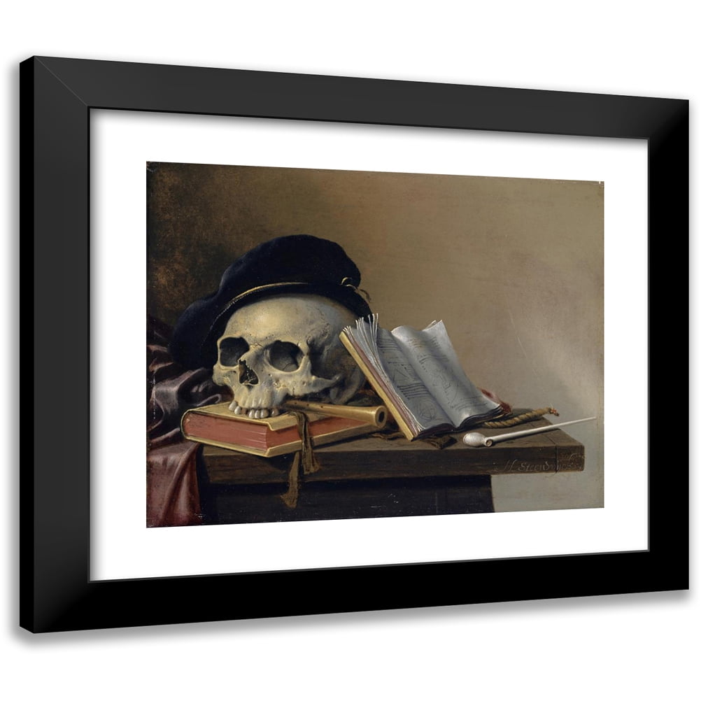 Harmen Steenwyck 24x20 Black Modern Framed Museum Art Print Titled ...