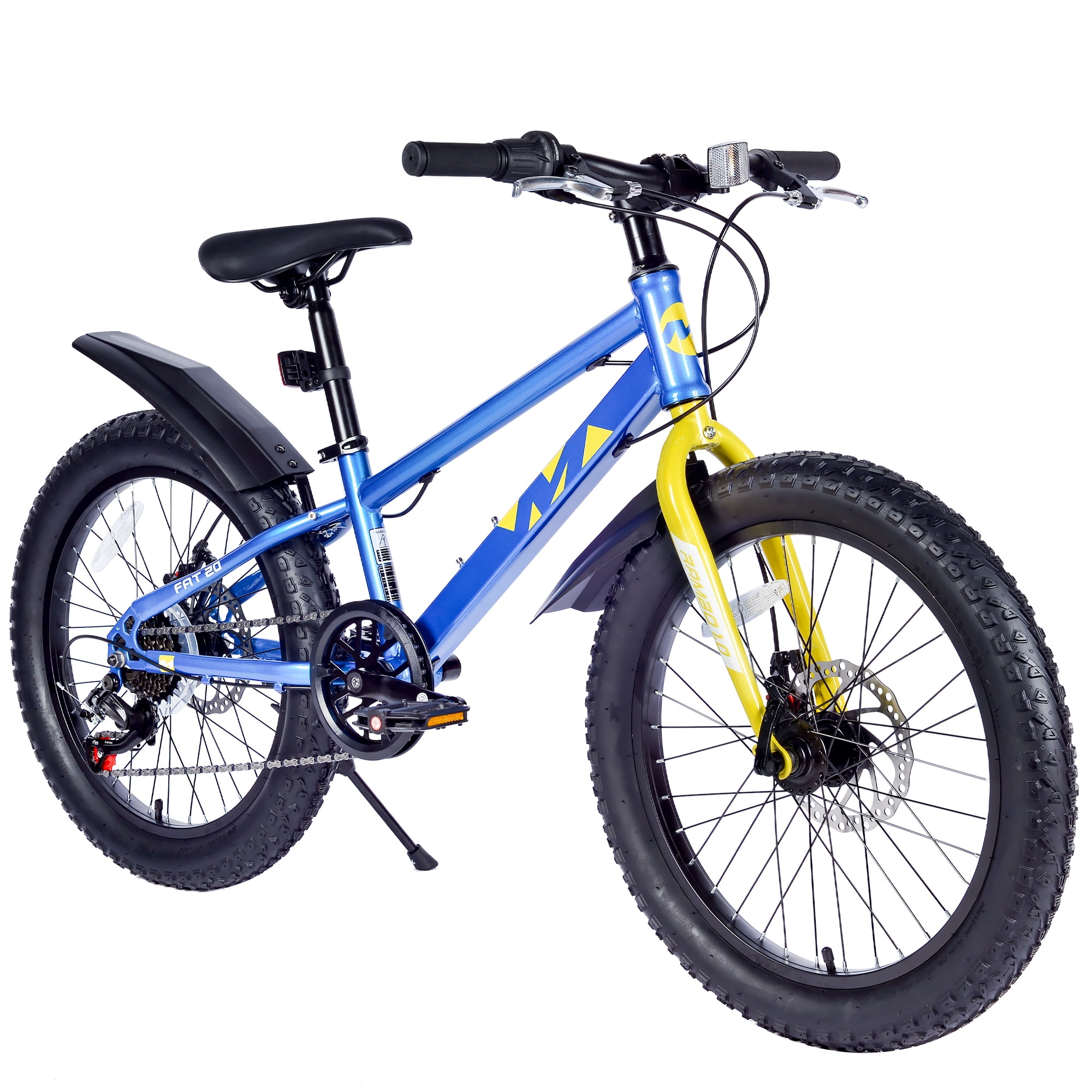 Harmie 20 Inch Mountain Bike Adult Bicycle Steel Frame 7 Speed Disc Brakes City Commuter Outdoor Fitness Bike Blue