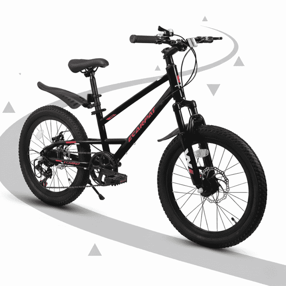 20 Inch Kids Bike for Boys and Girls Mountain Bike – 7-Speed Steel Frame MTB Bicycle with Disc Brakes, 20x2.125 Tires, Outdoor Riding for Ages 6-12