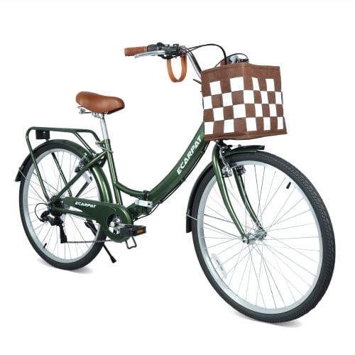 Harmie Folding City Bike 7 Speed Twist Shifter for Smooth City Riding Quick Fold Design for Ultimate Portability Adult Riders Folding Commuter Bike Black 26 Inch V Brakes Steel Frame 7 Speed