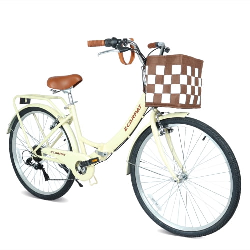Harmie Folding City Bike 7 Speed Twist Shifter Versatile City Riding Convenient Foldable Design Portable Storage Adult Riders Folding Commuter Bike Black 26 Inch V Brakes Steel Frame 7 Speed