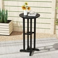 thumbnail image 1 of Harmijoy 21.5" Round Bar Table, Patio HDPE Bar Height Dining Table w/ Slatted Tabletop, 1 of 9