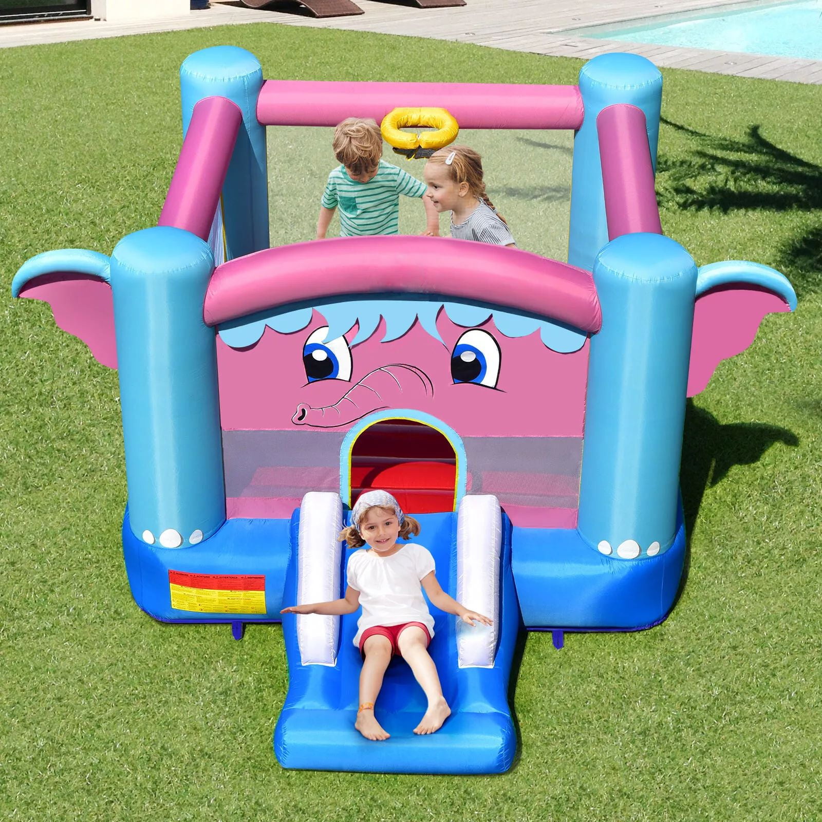 3-in-1 Elephant Theme Inflatable Castle main image 1