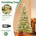 thumbnail image 1 of Harmijoy 6 FT Pre-lit Artificial Christmas Tree, Hinged Xmas Tree w/ 765 Snowy & Snow-flocked Tips, 280 Warm-White LED Lights,Holiday Celebration Tree for Home Party, 1 of 8