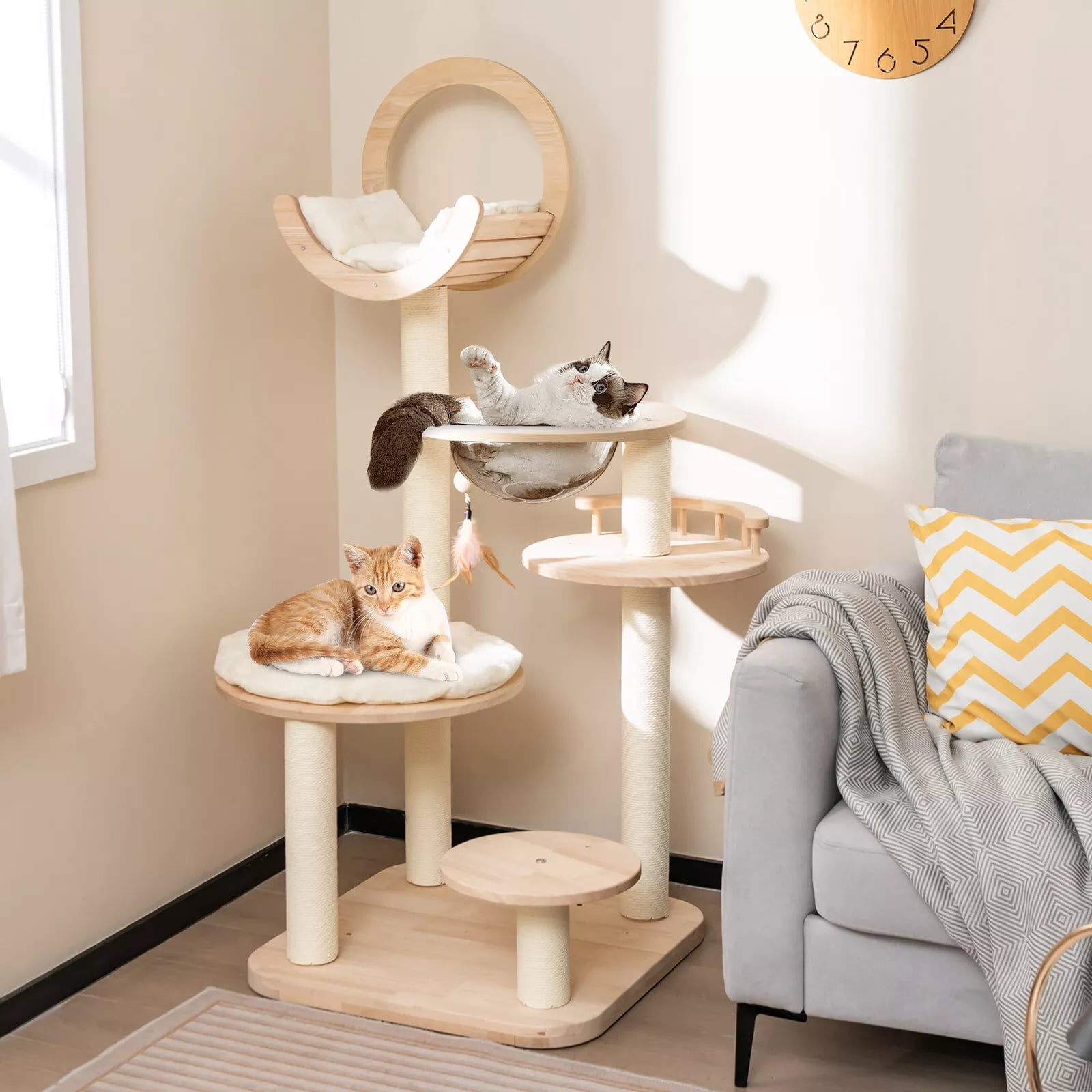 Harmijoy Building Block Cat Tree, Multilevel Kitty Activity Center