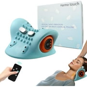 Harmo touch Neck Massager with Heat.Neck Traction Device and Deep Tissue and Shoulder Massager for Pain Relief, Cervical Traction Device, Blue