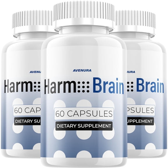 HarmoBrain Capsules Harmo Brain Advanced Formula Natural Blend Memory Focus Support Supplement, 3 Pack, 180 Capsules