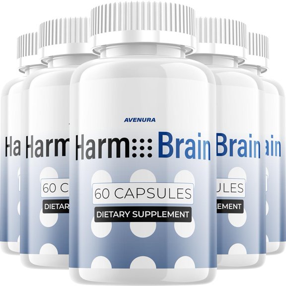 HarmoBrain Capsules Harmo Brain Advanced Formula Natural Blend Memory Focus Support Supplement, 5 Pack, 300 Capsules