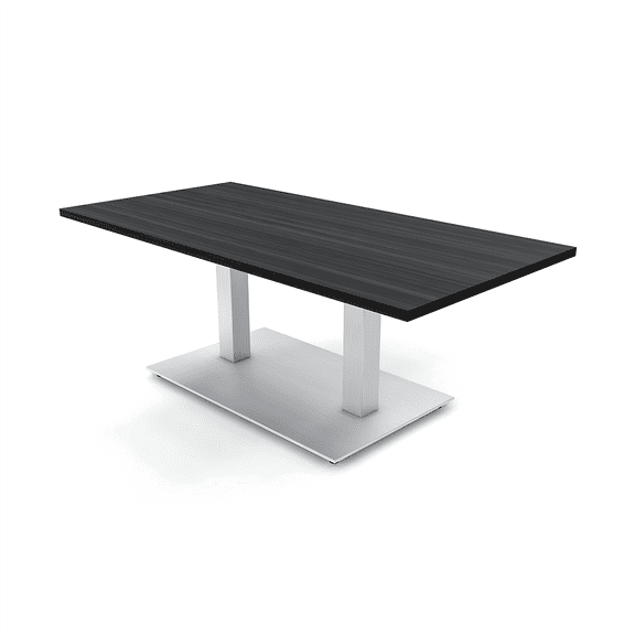 Harmon Series 5Ft Small Rectangular Coffee Table Square Metal Base
