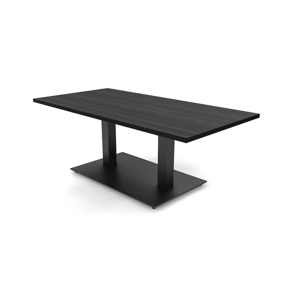 Harmon Series 5Ft Small Rectangular Coffee Table Square Metal Base