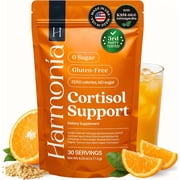 Harmonia Cortisol Cocktail | Cortisol Supplements for Women & Men with Ashwagandha, Magnesium & L-Theanine | Drink Harmonia for Stress Relief, Weight Management & Sleep Support 1 Pack x 30 Servings