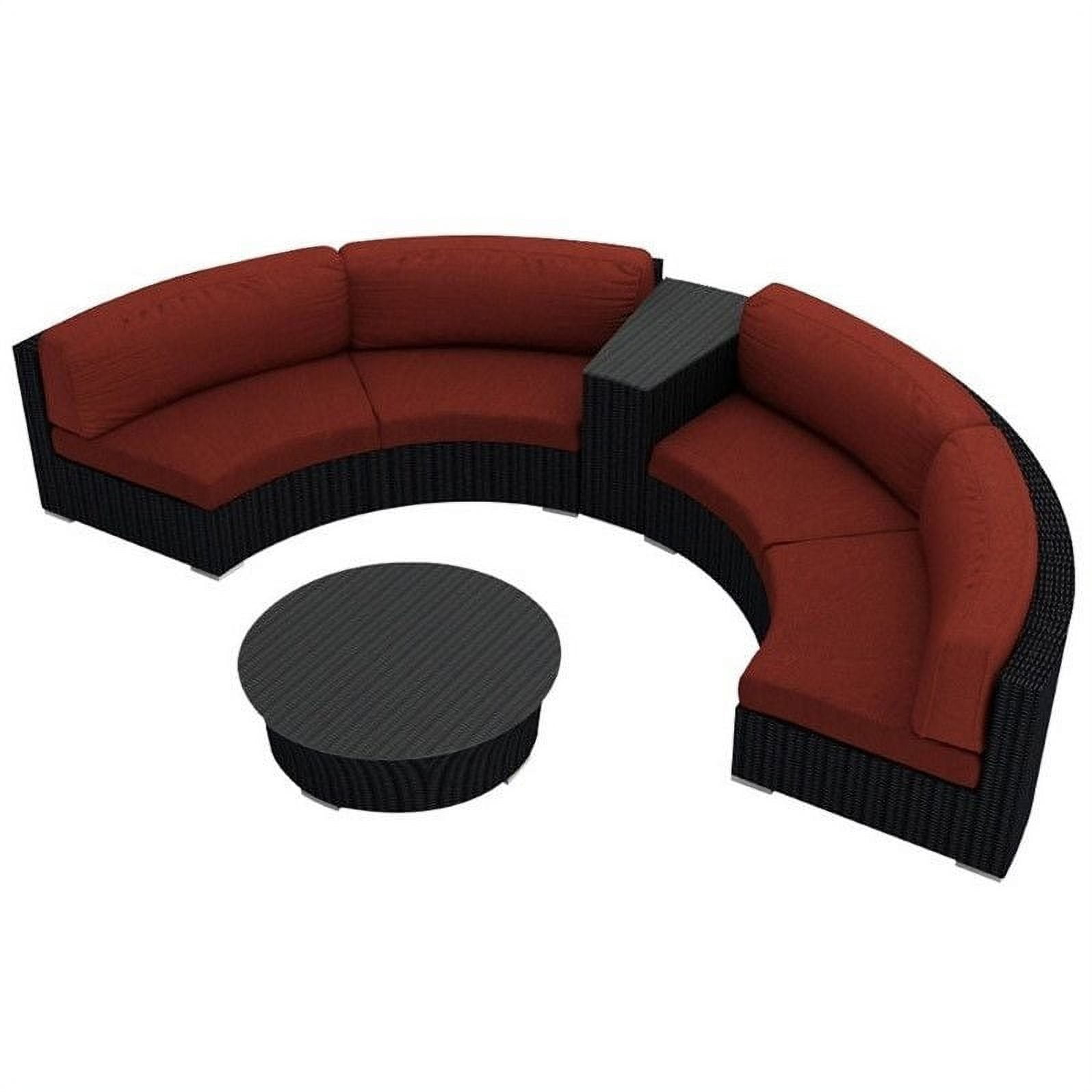 Harmonia Living Urbana 4 Piece Patio Conversation Set in Henna