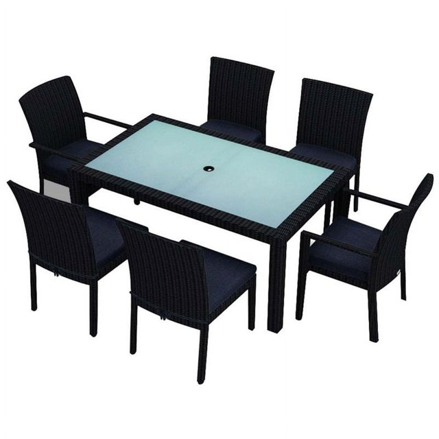 Harmonia Living Urbana 7 Piece Patio Dining Set in Spectrum Indigo