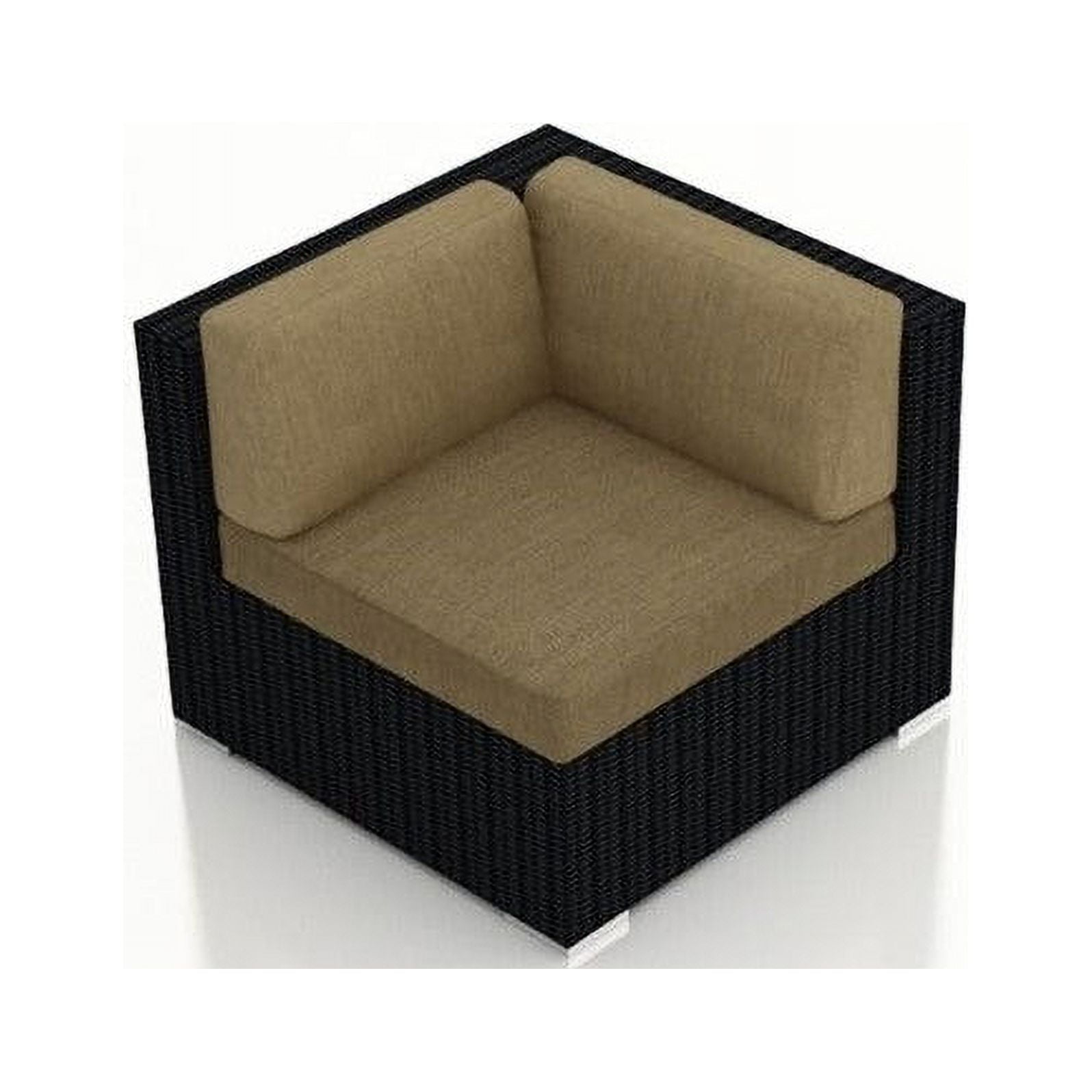 Harmonia Living Urbana Patio Corner Chair in Heather Beige