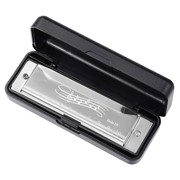 Harmonica 10 Holes Harp 20 Tones Diatonic Harp Key of C Blues Jazzes Mouth Organ Harp Musical Instrument Educational Toy