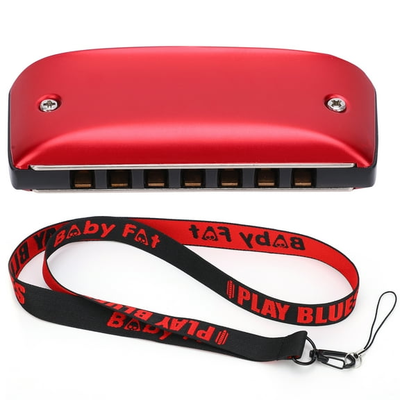 Harmonica 7-Hole Mini Blues Student Adult Beginner Playing Color Mouth Organ Wind InstrumentD Key Red