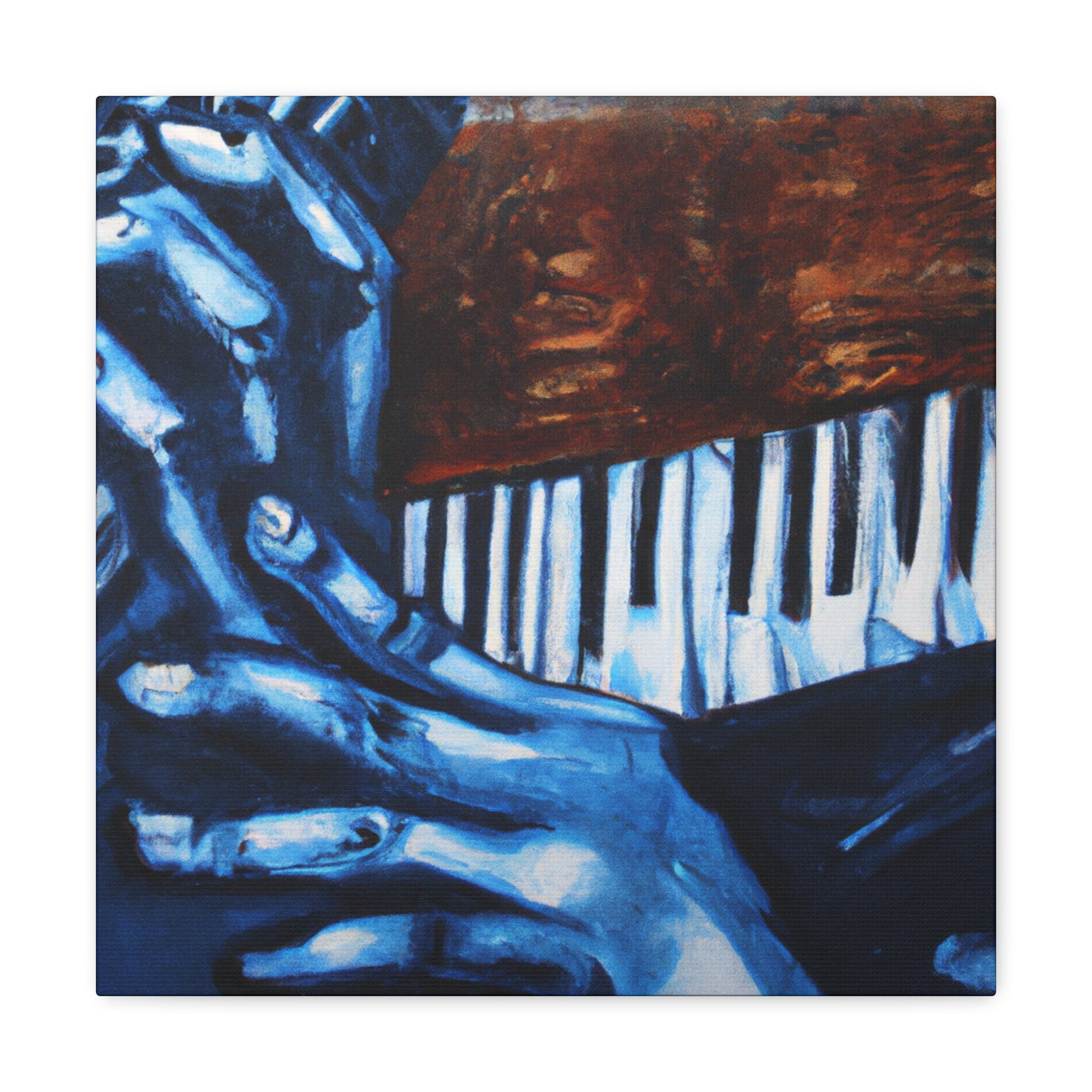 "Harmonica Blues Mural" - Canvas