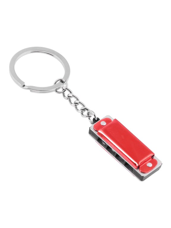 Harmonica Keyring Keys Holder pecial 8 Tone 4 Holes Harmonica Keychain Musical Instruments Gifts for Chirdren