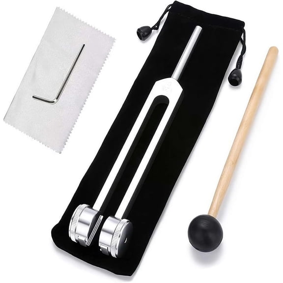Harmonifork the 128hz Therapy Instrument, Tuning Forks for Healing, Metal Sound Vibration Tool for Relaxation, Includes Mallet, Storage Pouch