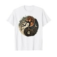thumbnail image 1 of Harmonious Tees Tree of Life Yin Yang Black White T-Shirt Cotton Tee, 1 of 5