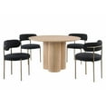 thumbnail image 1 of Harmonique Black Boucle Round Dining Set (5-Piece), 1 of 2